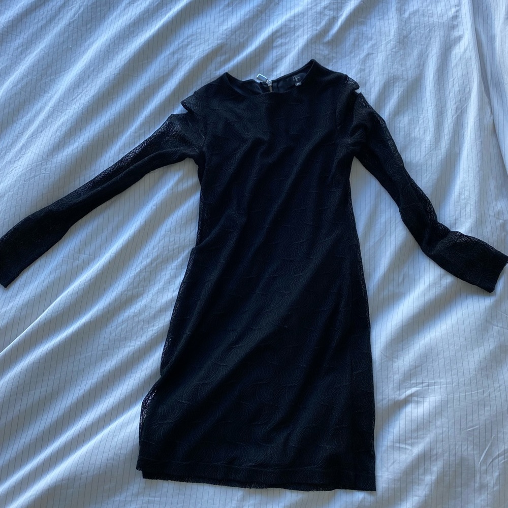 Aqua Lace Long Sleeve Dress